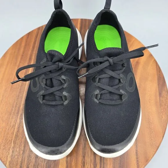 Oofos Oomg Sport LS Shoes Men's 9 Black Lace Up Athletic Recovery Sneakers