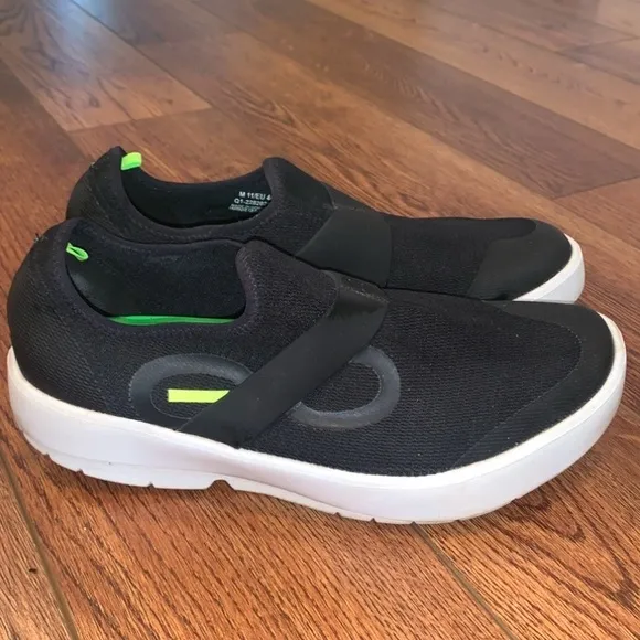 OOFOS OOmg Sport LS Shoes Mens Size 11 Black Low Top  Recovery Shoe Comfort