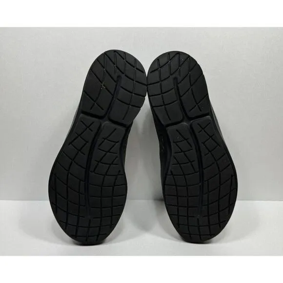 OOFOS OOmg Eezee Shoes Low Recovery Triple Black Canvas Slip On Womens Size 12