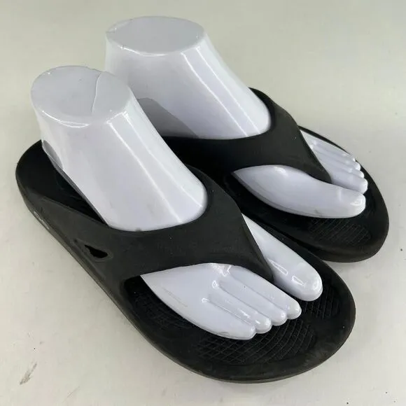 OOFOS Ooriginal Women's Recovery Sandal US 8 Black Flip-Flops Shoes
