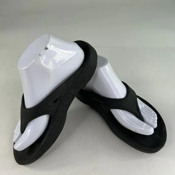 OOFOS Ooriginal Women's Recovery Sandal US 8 Black Flip-Flops Shoes