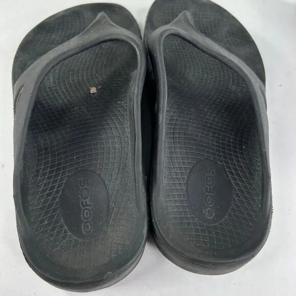 OOFOS Ooriginal Women's Recovery Sandal US 8 Black Flip-Flops Shoes
