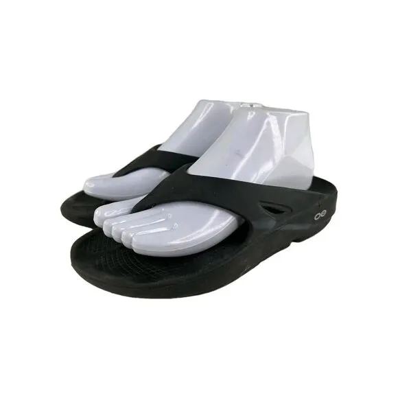 OOFOS Ooriginal Women's Recovery Sandal US 8 Black Flip-Flops Shoes