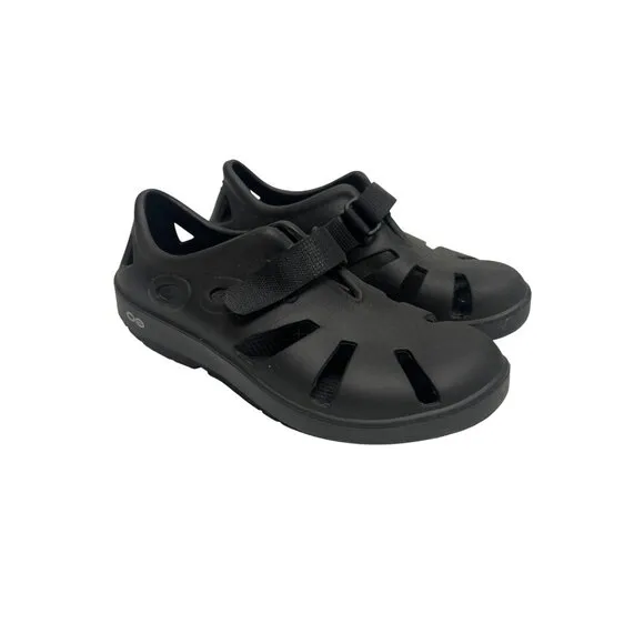 Oofos Ooxandoo Recovery Black Sandal Shoes