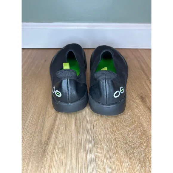 OOFOS Womens 6.5 OOMG Eezee Low Black Shoe Sneaker Recovery Comfort Running