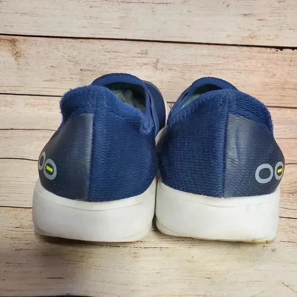 OOFOS Womens US 11 EU 42 OOMG Navy/White Mesh Low Recovery Slip-On Shoes