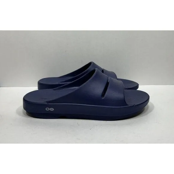 Oofos Ooahh Recovery Men’s Size 13 Blue Slide Comfort Sandal Shoes