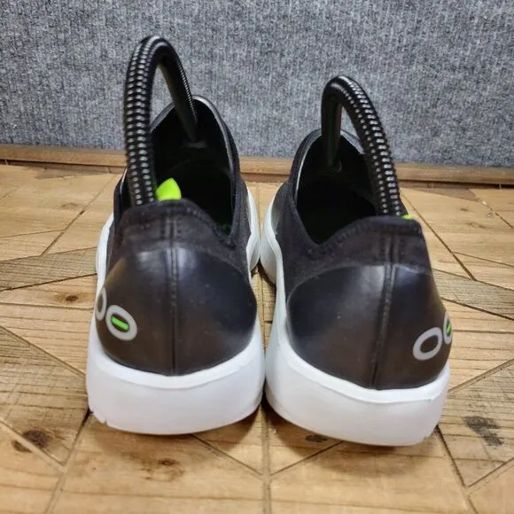 OOFOS OOmg Women’s Size 7.5 Shoes Black White Low Top Recovery Comfort Sneakers
