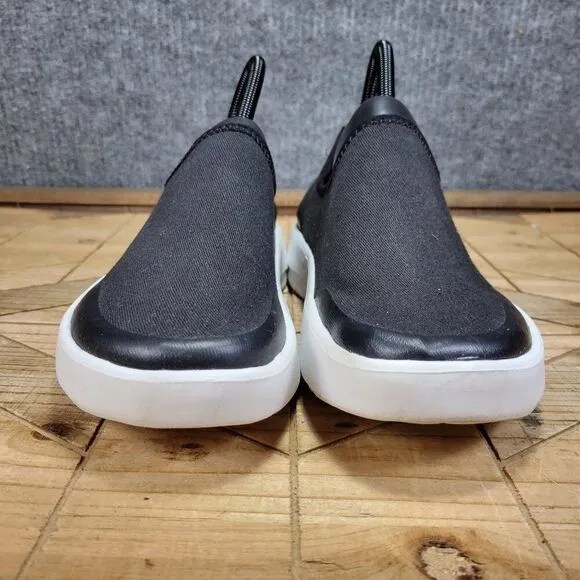 OOFOS OOmg Women’s Size 7.5 Shoes Black White Low Top Recovery Comfort Sneakers