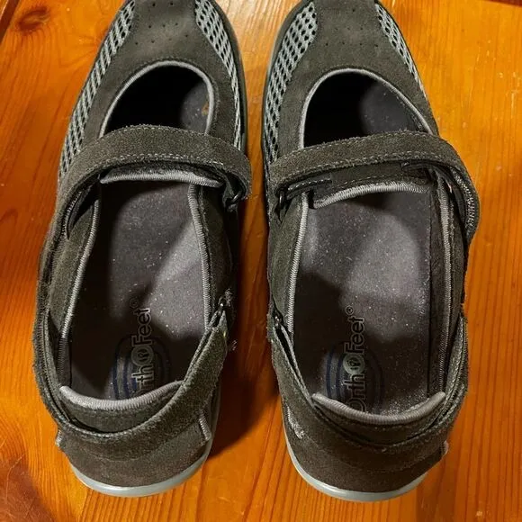 Ortho Feet Sanibel Mary Jane Gray Orthotic Shoes. Size 10B. Great Used Condition