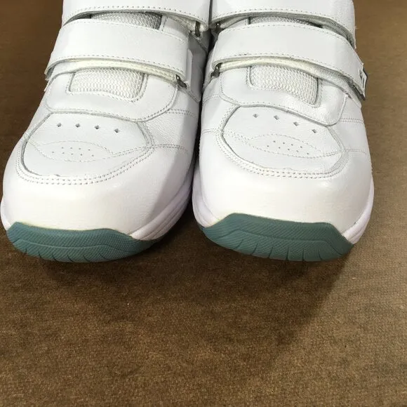 Orthofeet Alamo Walking Shoes Mens Size 11 4E X-Wide White Leather Hook Loop 652