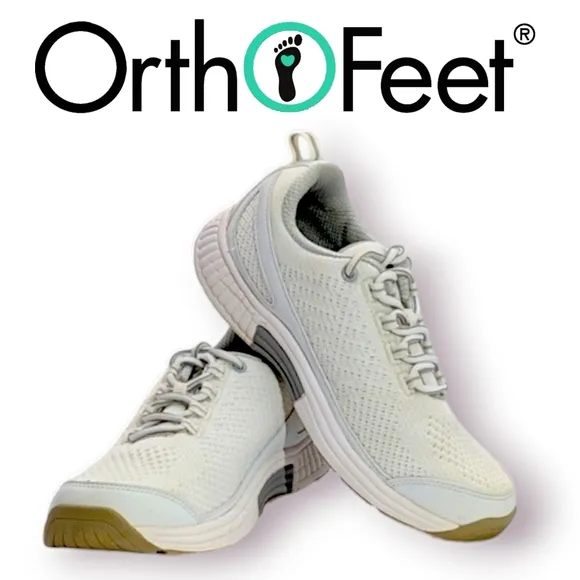 Orthofeet Coral Sneaker White Women 6.5 B