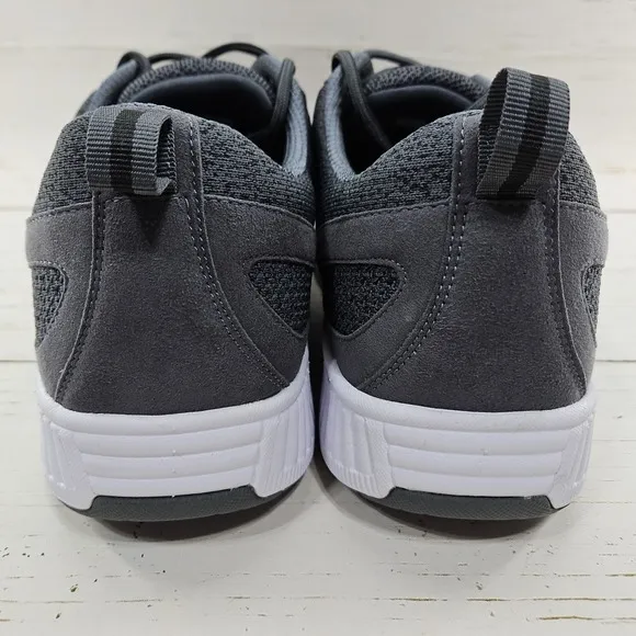 Orthofeet Lava Mens 13 D Gray Orthotic Stretch Knit Walking Shoes Sneakers 614