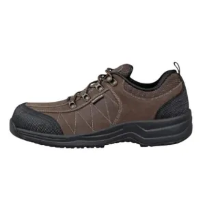 OrthoFeet Mens Dolomite Work Shoe US 8.5D EU 41.5 Brown Leather WP Comp Toe NIB
