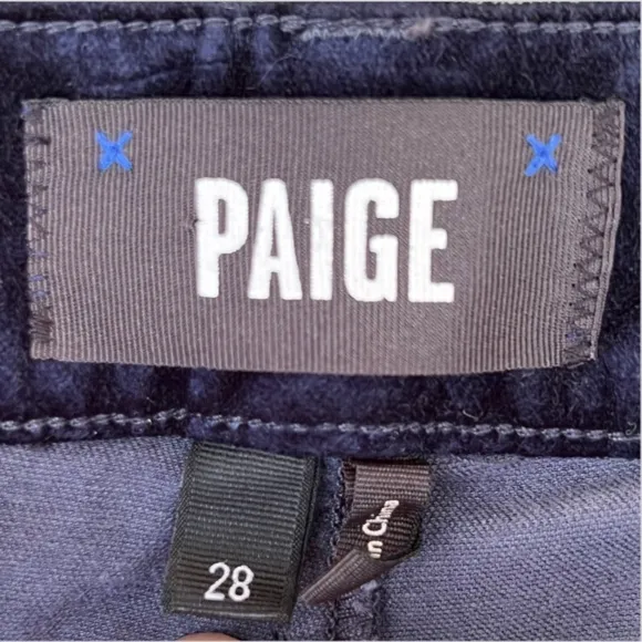 Paige - Women's Size 28 Velvet Blue Jeans 5-Pocket Stretch Straight Leg Cindy
