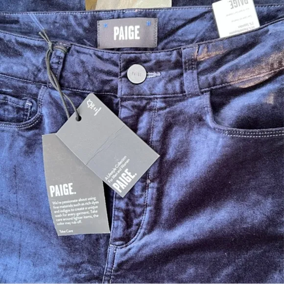 Paige - Women's Size 28 Velvet Blue Jeans 5-Pocket Stretch Straight Leg Cindy