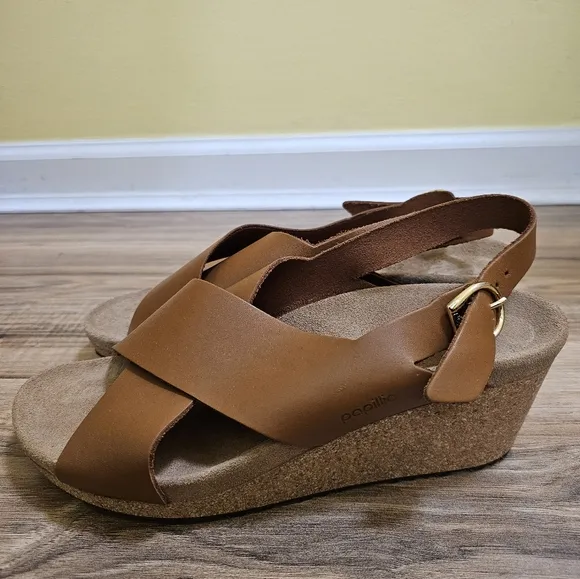 PAPILLIO BY BIRKENSTOCK SAMIRA RING COGNAC,WEDGE Sandal, BLACK,size US 11,EUR 42