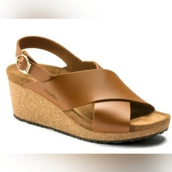 PAPILLIO BY BIRKENSTOCK SAMIRA RING COGNAC,WEDGE Sandal, BLACK,size US 11,EUR 42