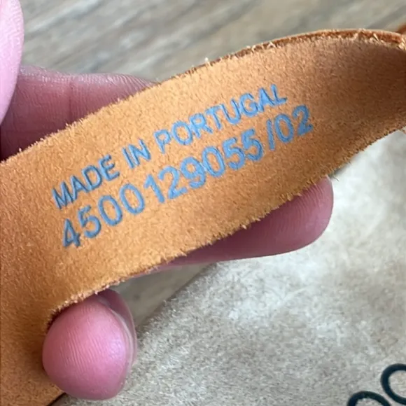 Papillo by Birkenstock Soley Embossed Leather cork wedge sandals women 38 (7.5)