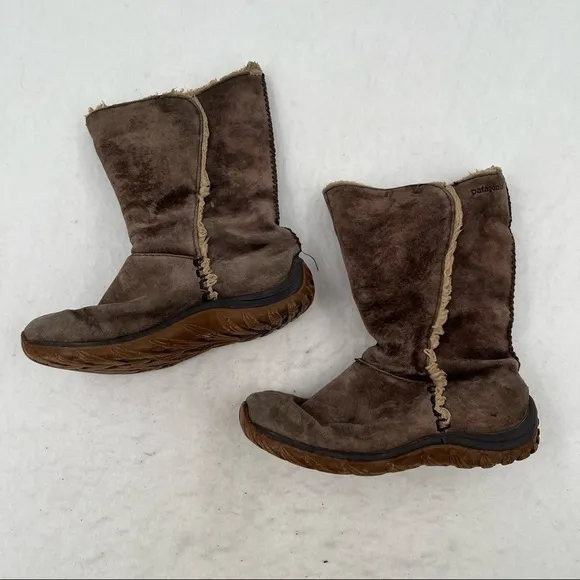 PATAGONIA Womens Lugano Waterproof Boots Velvet Brown size: 7.5