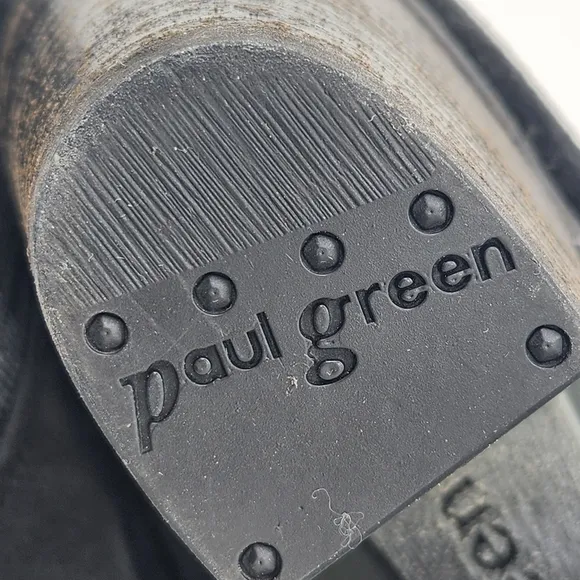 Paul Green ankle boots women's 7.5 black suede heel bootie comfy Made in Austria