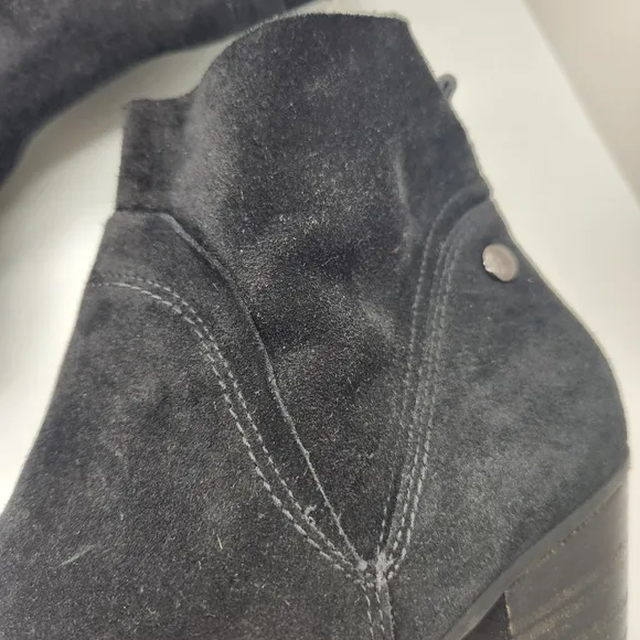 Paul Green ankle boots women's 7.5 black suede heel bootie comfy Made in Austria