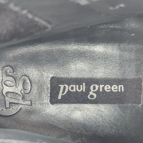 Paul Green ankle boots women's 7.5 black suede heel bootie comfy Made in Austria