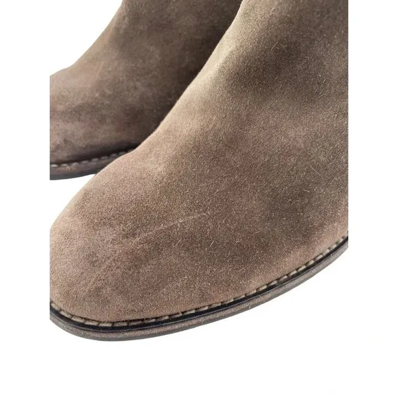 Paul Green Nubuck Sheridan Chocolate Brown Suede Ankle Booties Size UK 7 US 9.5