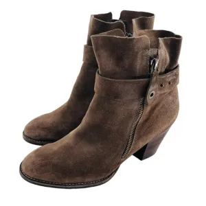 Paul Green Nubuck Sheridan Chocolate Brown Suede Ankle Booties Size UK 7 US 9.5