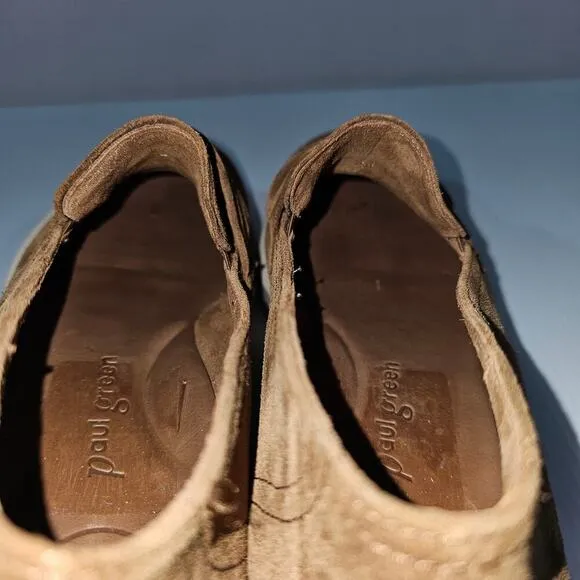 Paul Green Sadie Loafer Slip On Toffee Brown Suede Leather UK Size 7.5 US 10