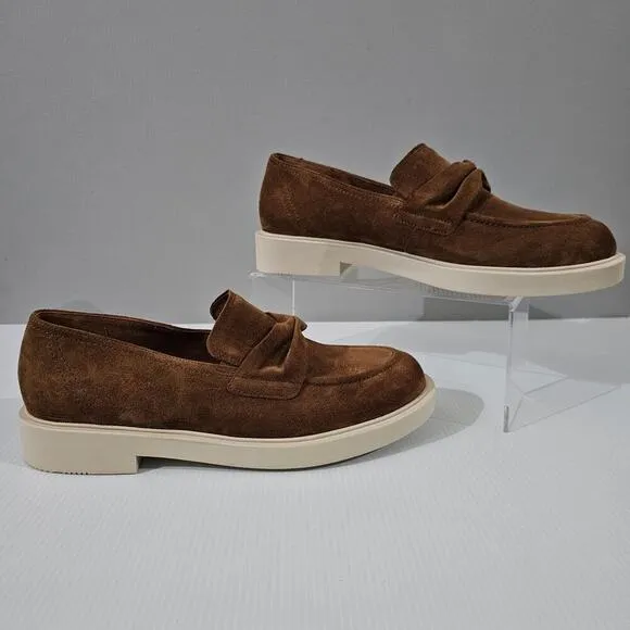 Paul Green Sadie Loafer Slip On Toffee Brown Suede Leather UK Size 7.5 US 10