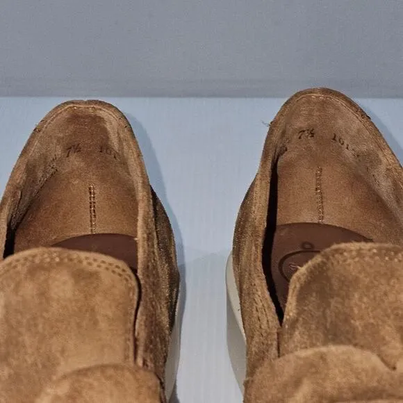 Paul Green Sadie Loafer Slip On Toffee Brown Suede Leather UK Size 7.5 US 10