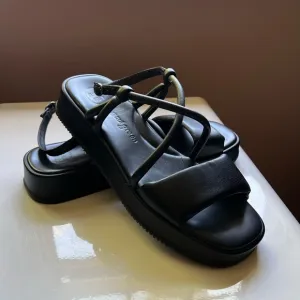Paul Green Strappy Black Platform Sandals