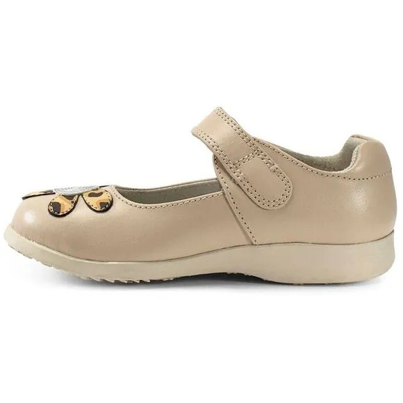 Pediped Flex Chloe RS7089 Sandals Girls US 10 Beige Round Toe Mary Jane ZPO2074