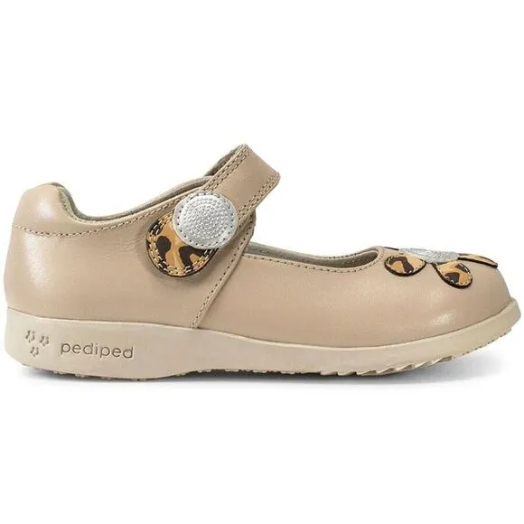 Pediped Flex Chloe RS7089 Sandals Girls US 10 Beige Round Toe Mary Jane ZPO2074