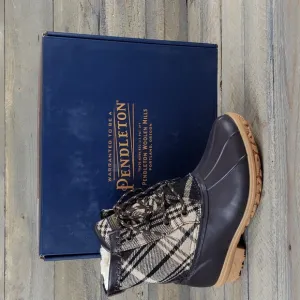 Pendleton Heritage Print Waterproof Duck Boots Brown/ Brown Plaid