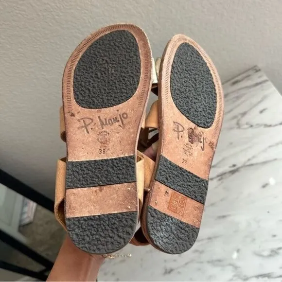 Pep Monjo Emily in Tan / Gold Sandals Size 8