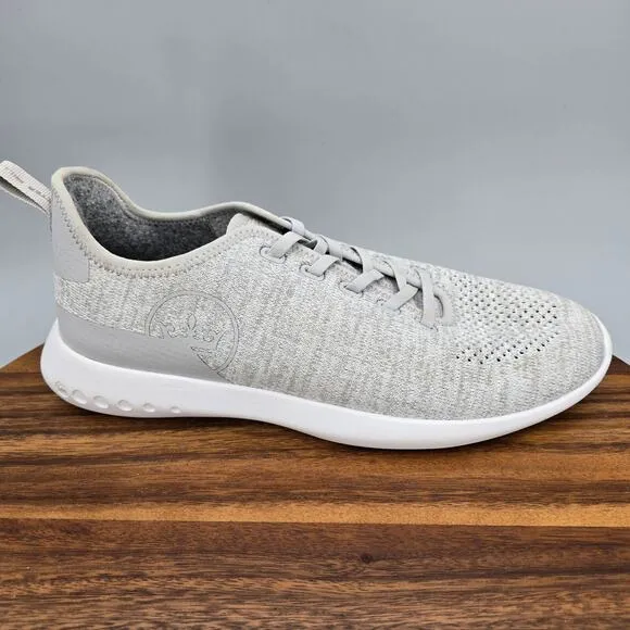 Peter Millar Hyperlight Glide Shoes Men's 9 Platinum Gray Knit Slip On Sneakers