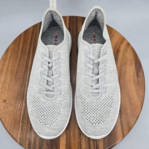 Peter Millar Hyperlight Glide Shoes Men's 9 Platinum Gray Knit Slip On Sneakers