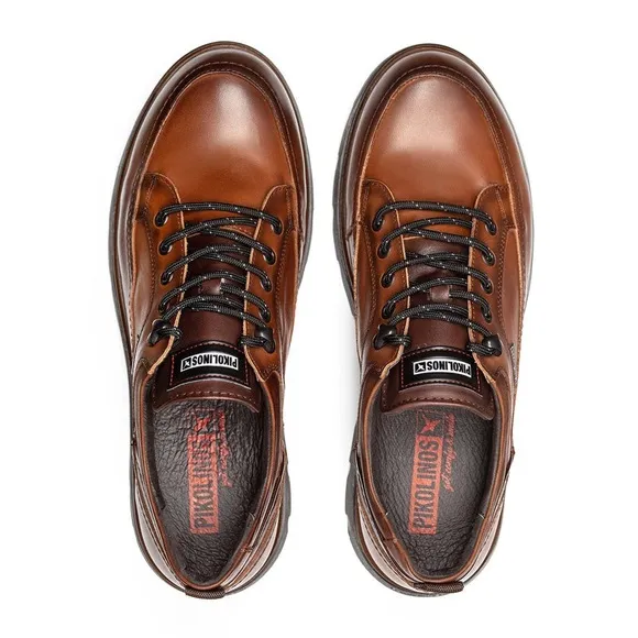 Pikolinos Brown Leather Oxfords with Comfort Sole