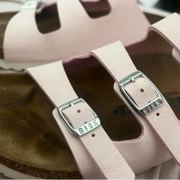 Pink Birkenstock Florida Fresh (Birko-Flor) Sandals in rare color:Brushed Rose