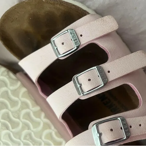 Pink Birkenstock Florida Fresh (Birko-Flor) Sandals in rare color:Brushed Rose