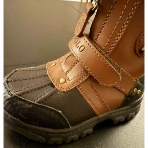 Polo Ralph Lauren Zip-Up Rain Snow Boots Toddler Boy 8 Conquered Hi Faux Leather