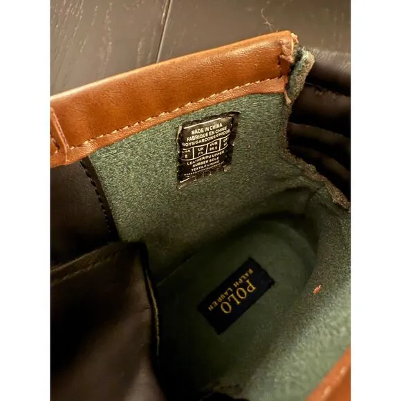 Polo Ralph Lauren Zip-Up Rain Snow Boots Toddler Boy 8 Conquered Hi Faux Leather