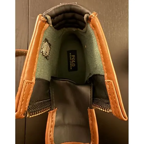 Polo Ralph Lauren Zip-Up Rain Snow Boots Toddler Boy 8 Conquered Hi Faux Leather