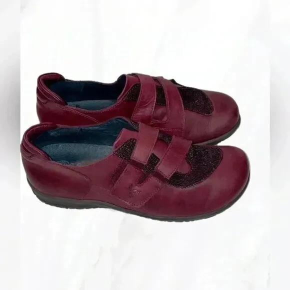 Portofino “ Berenjena Stretch“ orthodox Comfy friendly burgundy leather shoes 7