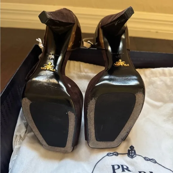 Prada Women's Brown Tulip Heels