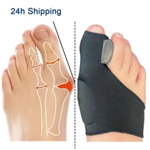 Premium Bunion Corrector Toe Separator - 2Pcs Hallux Valgus Orthotics, Soft Gel Comfort, Adjustable Fabric, Pain Relief for Big Toe, One Size Fits Most, Includes 1 Pair Toe Straightener Tools