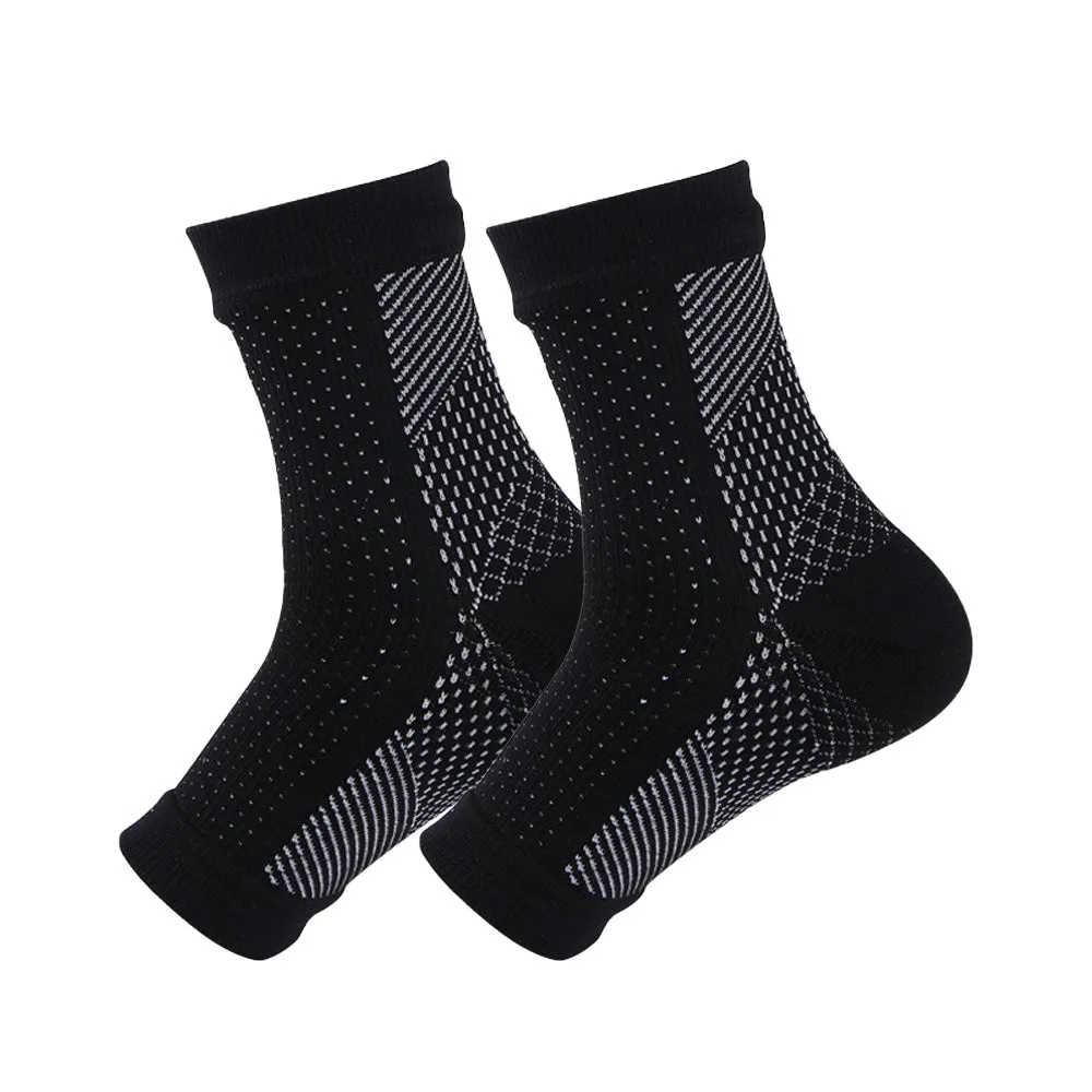 Premium Compression Socks for Neuropathy & Ankle Support – 1 Pair Nano Ankle Brace Sleeve, Pain Relief for Swelling, Plantar Fasciitis, Tendonitis, Sports Recovery, Breathable, Non-Slip for Men & Women