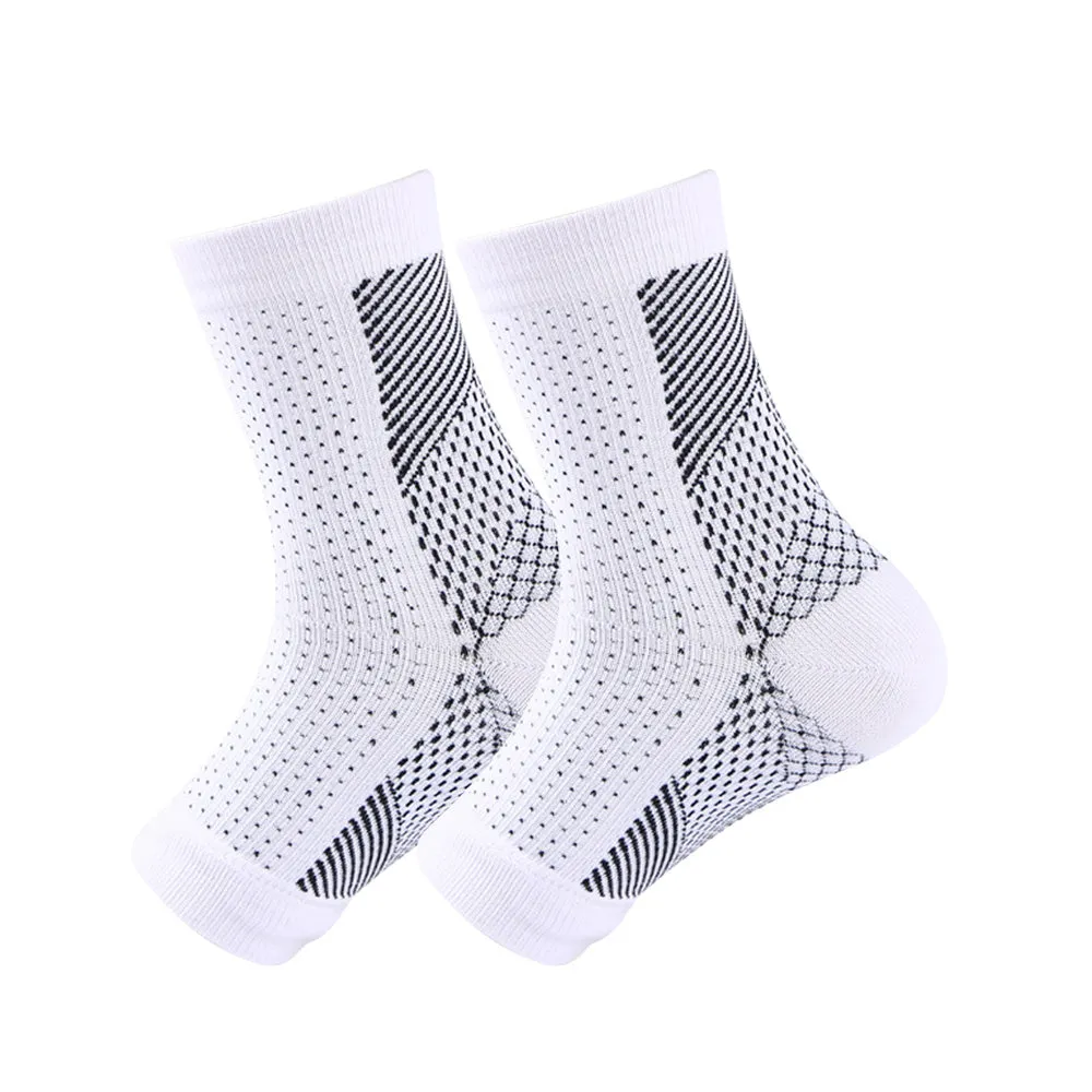 Premium Compression Socks for Neuropathy & Ankle Support – 1 Pair Nano Ankle Brace Sleeve, Pain Relief for Swelling, Plantar Fasciitis, Tendonitis, Sports Recovery, Breathable, Non-Slip for Men & Women